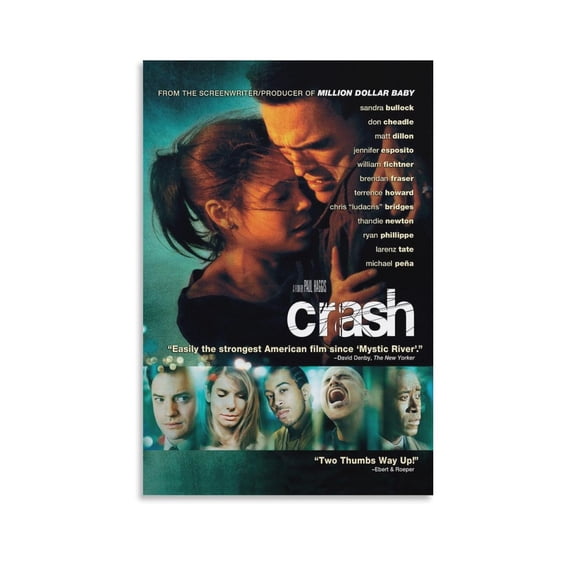 Crash-2005 Movie Poster Posters Art Print Wall Photo Paint Poster Hanging Picture Family Bedroom Decor Gift 12x18inch(30x45cm)