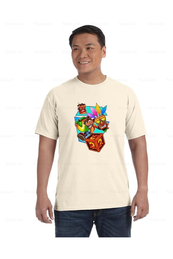 Crash Aku Uka Comfort Coler T-Shirt with Retro Gaming Reference, Unisex, up to size 4XL