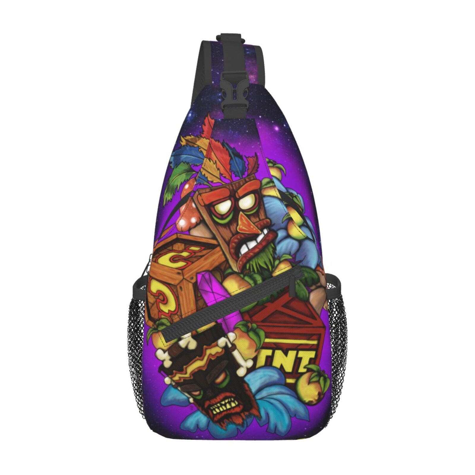 Crash Bandicoot Cute Sling Backpack Crossbody Chest Bag Daypack Mens