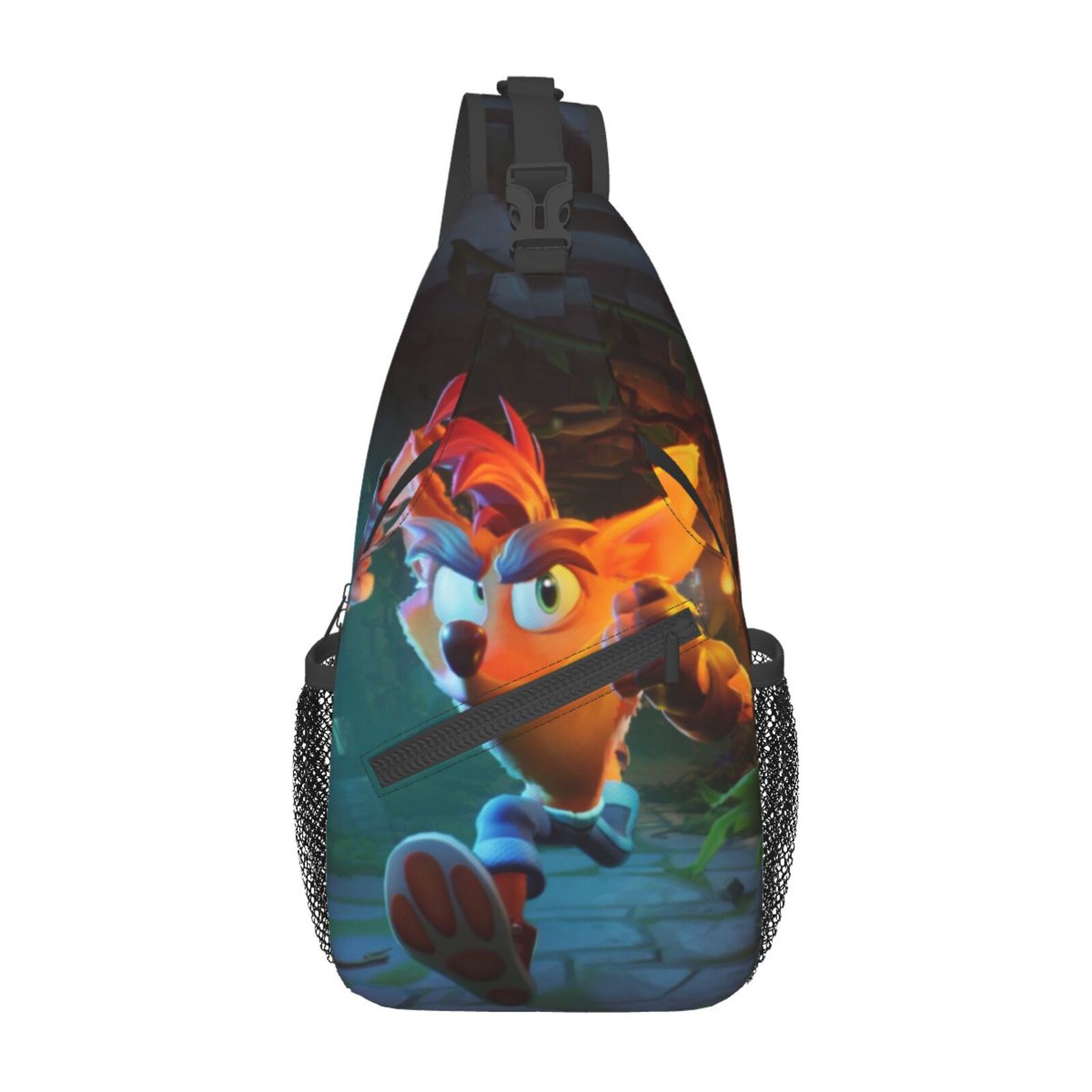 Crash Bandicoot Cute Sling Backpack Crossbody Chest Bag Daypack Mens
