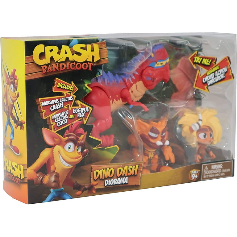 Crash Bandicoot Dino Dash Diorama Action Figure 3-Pack - Walmart.com