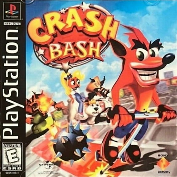 Restored Crash Bash Party Game for PlayStation, Action,Adventure,Multiplayer,Party,Cartoon