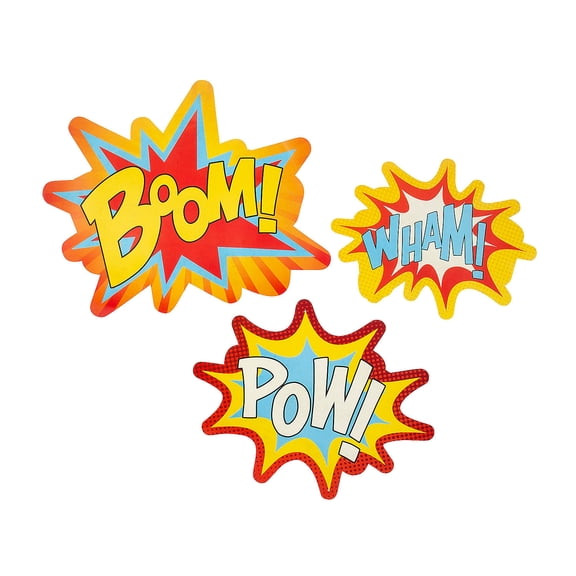 Crash Boom Bang Hanging Decor 3Pc - Party Decor - 3 Pieces