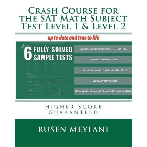 Crash Course for the SAT Math Subject Test Level 1 & Level 2: higher score guaranteed, (Paperback)