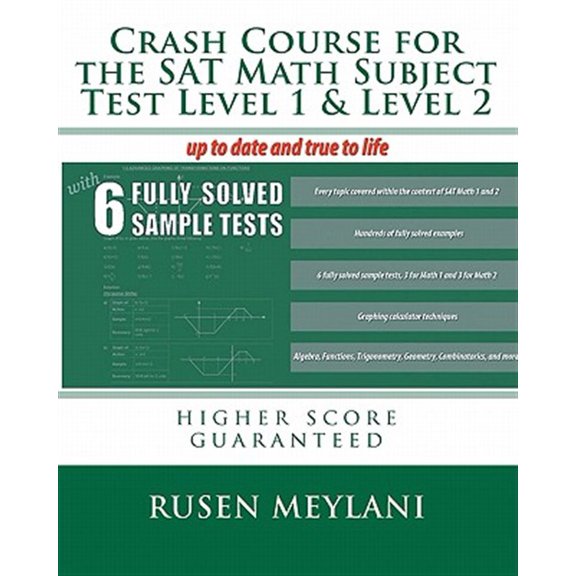 Pre-Owned Crash Course for the SAT Math Subject Test Level 1 & Level 2 : higher score guaranteed (Paperback)