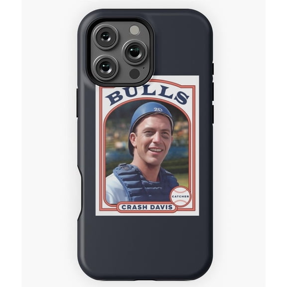 Crash Davis Bulls Trading Card M0349 Phone Case for iPhone 17 16 15 14 13 12 11 Pro Max