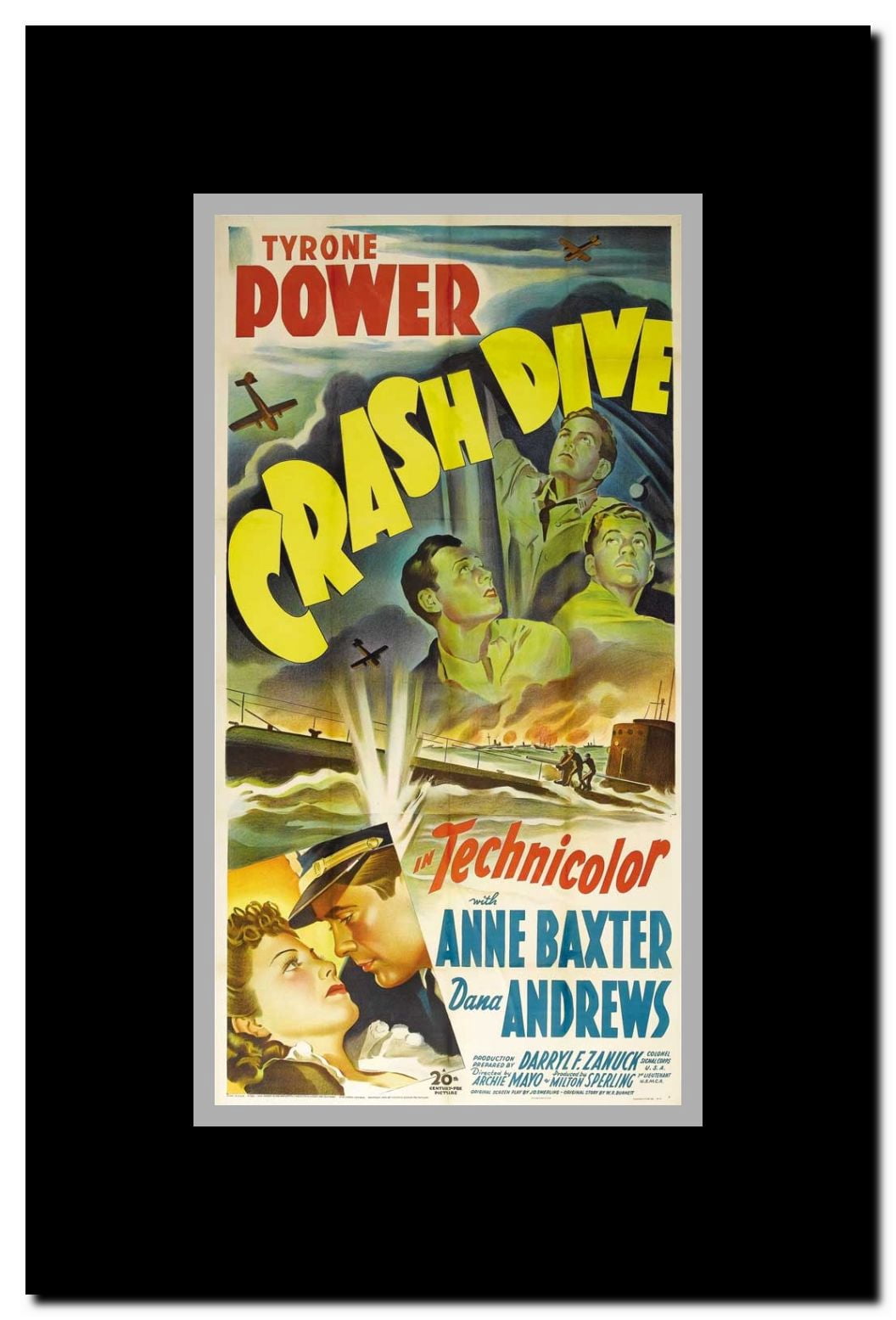 Crash Dive Framed Movie Poster