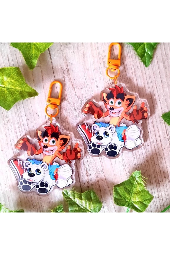 Crash Polar Keychain, Retro video game, Nostalgic games, Video game keychain, Video game gifts, 90s Nostalgia, Ps1 Classics,Gifts for gamers (1 keychain)