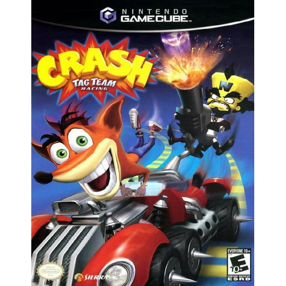 Restored Crash Tag Team Racing, by Vivendi Universal Games, for Nintendo GameCube, Racing Game, Parental Controls, 4 Offline Players