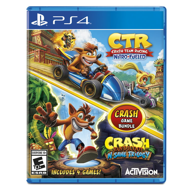 erfaring Soak Meyella Crash Team Racing + Crash N Sane Trilogy 2 Pack, Activision, PlayStation 4,  047875884519 - Walmart.com