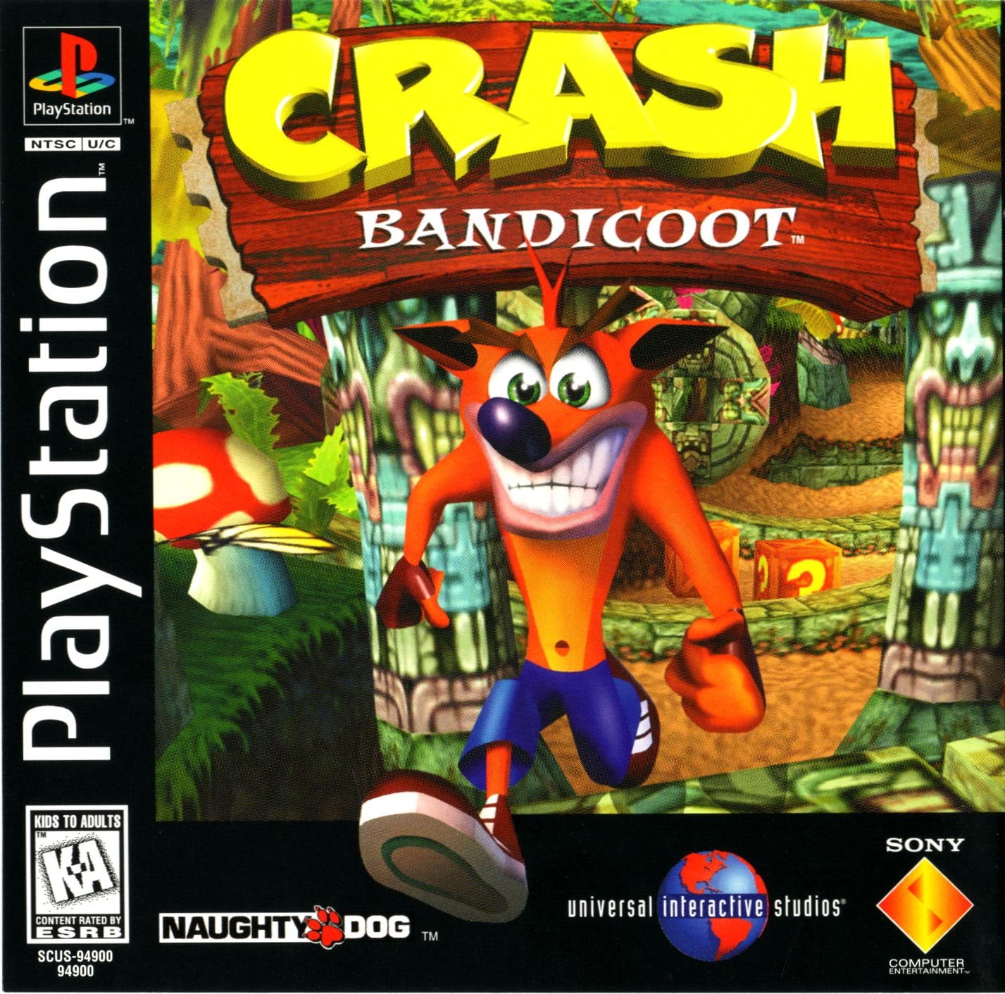 Sony PlayStation 1 - Crash Bandicoot - custom - Set of video game