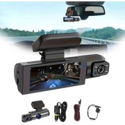 Crashcam - 1080p HD Front & Rear Dashcam, Cardvr Video Dashcam, Camara para Carro Que Grabe 24 Horas, Dashcam Front and Rear Camera, Wide Angle Lens