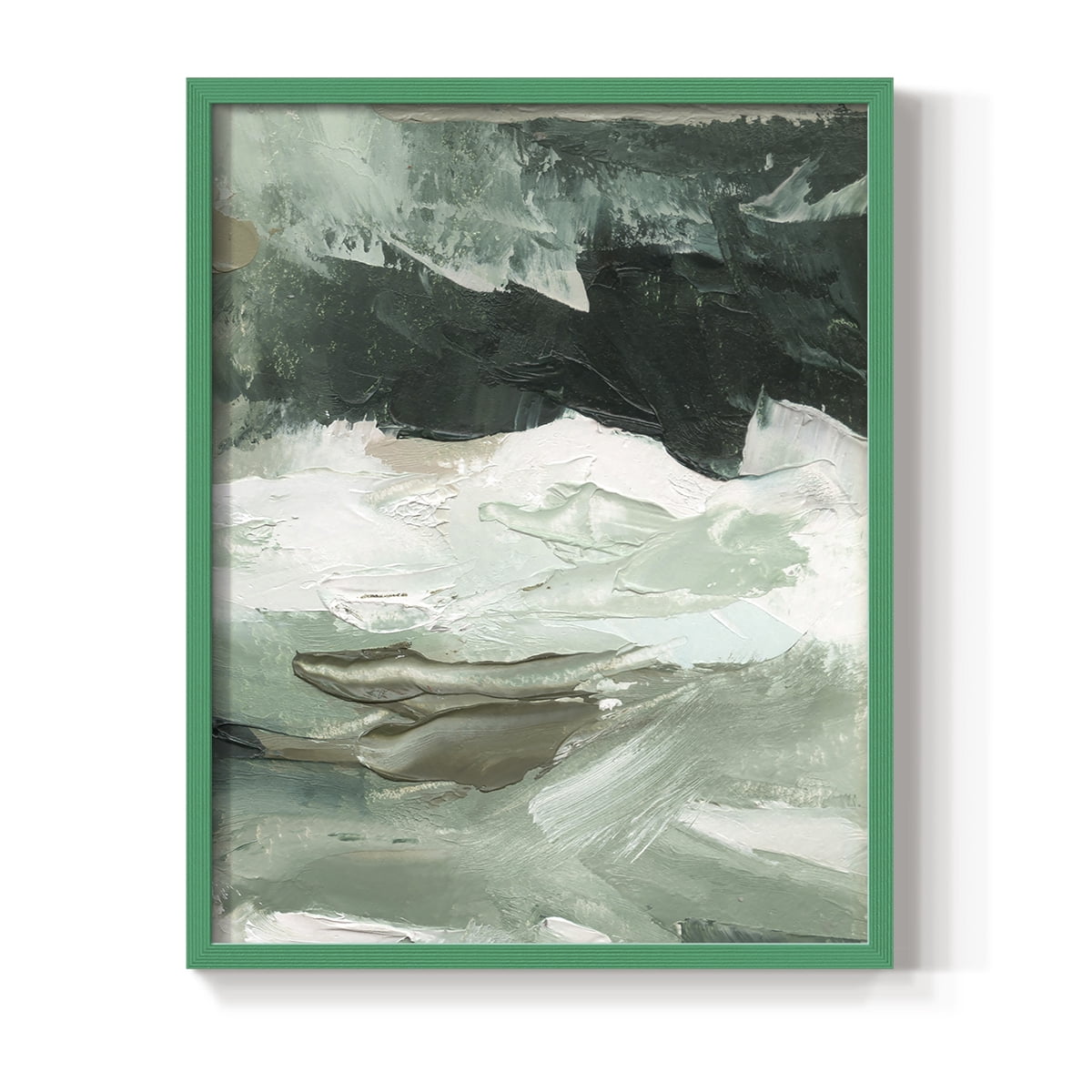 Crashing I Framed Print in Green Solid Wood Framed Print No Nail Hanging