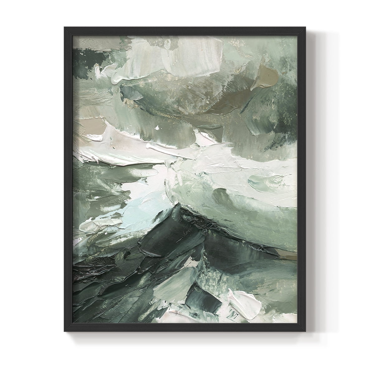 Crashing II Framed Print in Black Solid Wood Framed Print No Nail Hanging