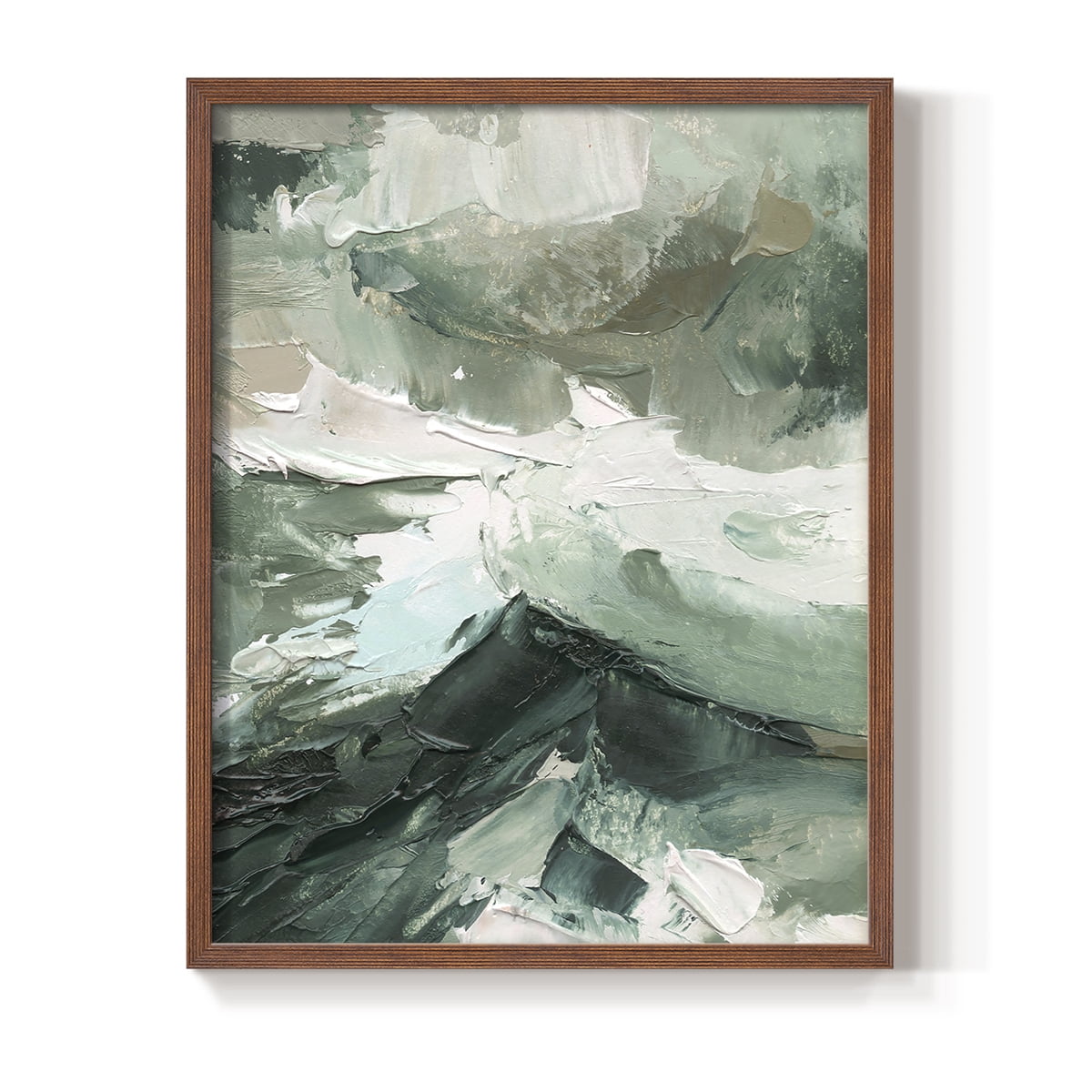 Crashing II Framed Print in Brown Solid Wood Framed Print No Nail Hanging
