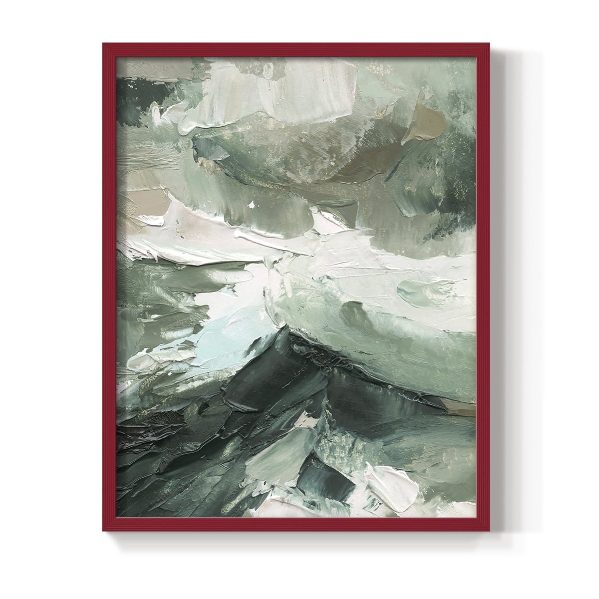 Crashing II Framed Print in Red Solid Wood Framed Print No Nail Hanging