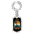 thumbnail image 1 of Crashing Is Part Of Cycling Stainless Steel or 18k Gold Premium Swivel Dog Tag Keychain, 1 of 10