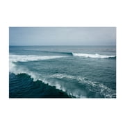 Crashing, Santa Cruz - Santa Cruz California Photography Ocean Waves Nature Coast Surf Beach Landscape Unframed Wall Art Print 32 x 48 inches