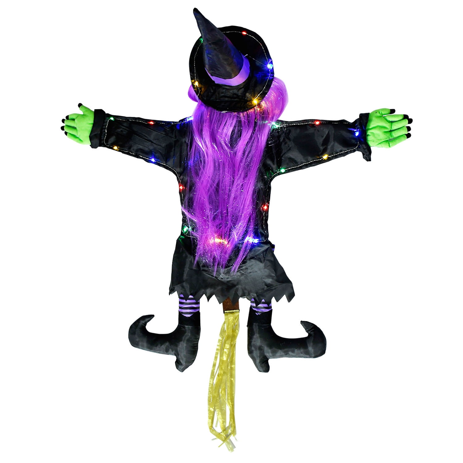 Crashing Witch Decor, Halloween Witch Props, Hanging into Tree/Porch