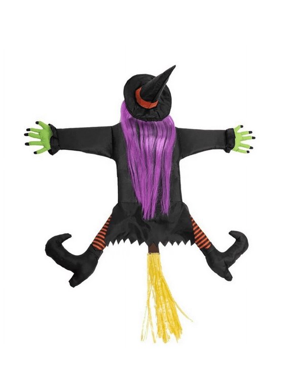Crashing Witch into Tree Halloween Decorations Hanging Outdoor Yard Tree Decorations