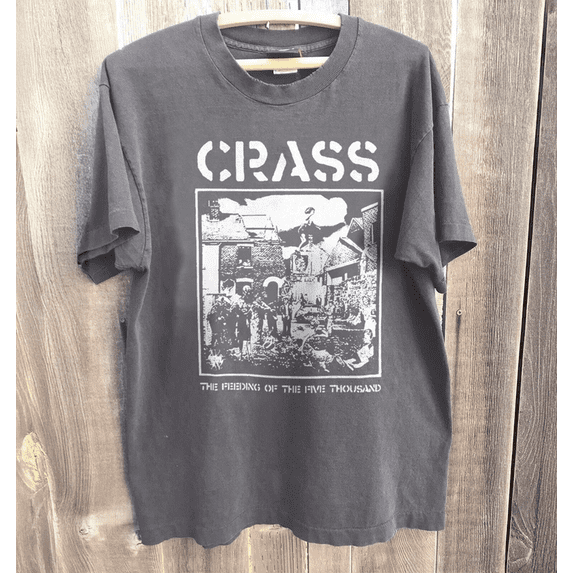 Crass The Feeding Vintage Punk Band Graphic T-Shirt - Walmart.com