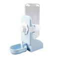 thumbnail image 1 of Crate Bunny Food Bowl Removable Stainless Steel Pet Dog Cage Dual Bowls Plastic Hanging Water Fountain Automatic - blue, 1 of 5