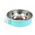 thumbnail image 1 of Crate Dog Bowl,Stainless Steel Removable Hanging Food Water Bowl Cage Coop Cup for Dogs,Cats,Birds,Small Animals (Blue, Large), 1 of 7