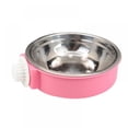 thumbnail image 1 of Crate Dog Bowl,Stainless Steel Removable Hanging Food Water Bowl Cage Coop Cup for Dogs,Cats,Birds,Small Animals (Pink, Small), 1 of 7