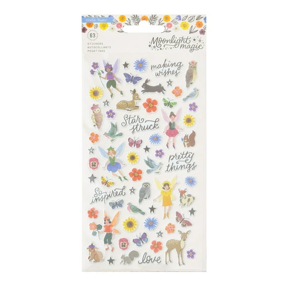 Crate Paper Moonlight Magic Stickers 63/Pkg-Puffy