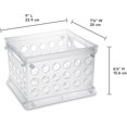 thumbnail image 1 of Crate, Stackable Plastic Storage Bin with Handles, , 24-Pack, 1 of 8