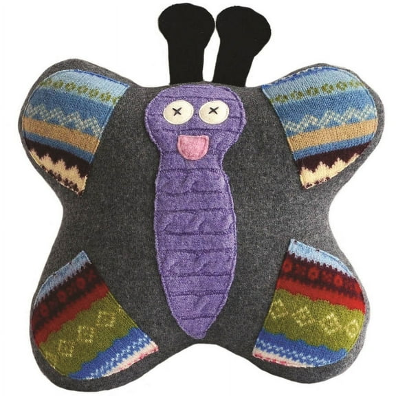 Crate and Levi Pillow Pal Multi Color Butterflies 100% Recycled Matreials