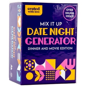 Crated With Love: Mix It Up Date Night Generator - Dinner & Movie Edition, Date Night Cards For Couples & Partners