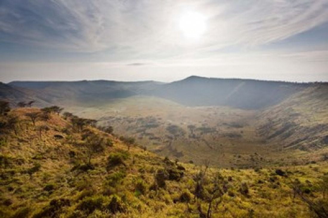 Crater Area Queen Elizabeth National Park Uganda Canvas Art - Martin Zwick DanitaDelimont (38 x 25)
