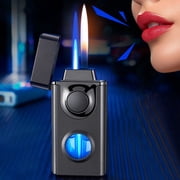Crater Clear Light Inclined Fire Open Flame Wheel Lighter with Inflatable Point Pipe
