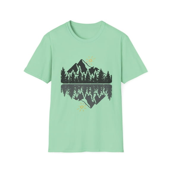 Crater Lake Mountain Wanderlust Camping Unisex Softstyle T-Shirt