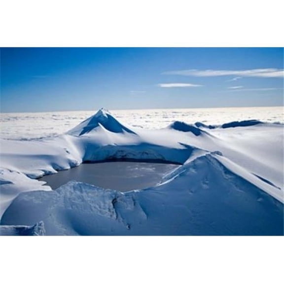 Crater Lake Mt Ruapehu Tongariro National Park North Island New Zealand Poster Print by David Wall