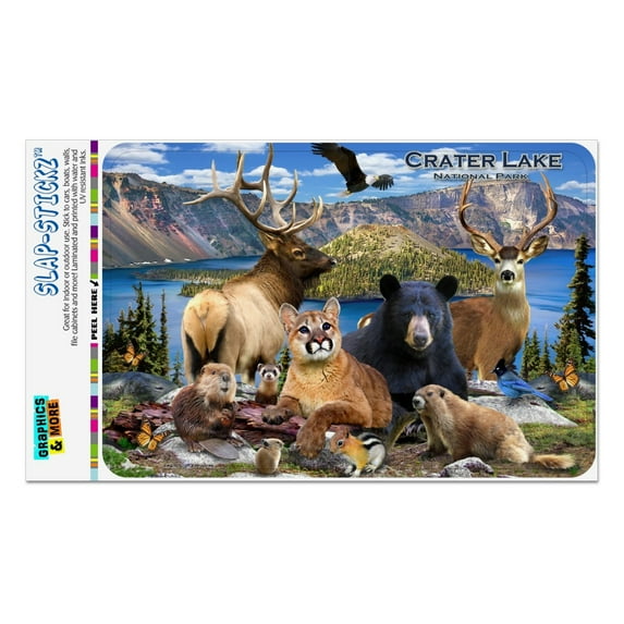 Crater Lake National Park Oregon Animals Elk Deer Beaver Cougar Home Business Office Sign