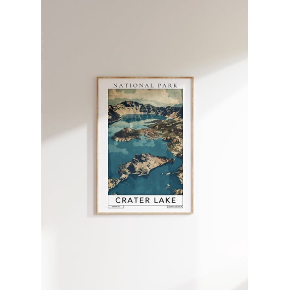 Crater Lake National Park Travel Poster Poster, Unframed Poster Size 12x18