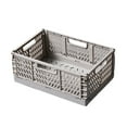 thumbnail image 1 of Crates for Storage, Storage Crates Plastic Stackable, Foldable Crate for Office Home Kitchen Bedroom Bathroom Gray, 1 of 6
