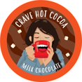 Crave Beverages Hot Chocolate Pods for KCup Brewers, Milk Chocolate