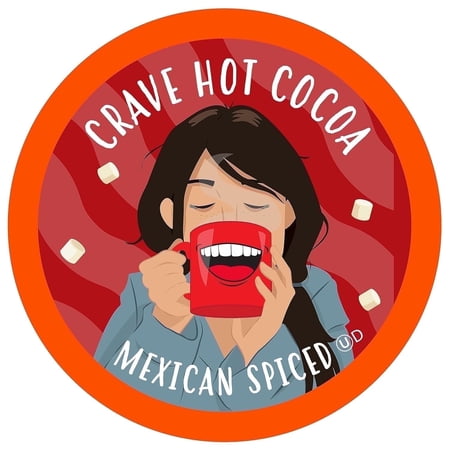 Crave Beverages Hot Chocolate Pods for Keurig, Compatible with 2.0 K-Cup Brewers, Mexican Spice Cocoa, 40 Count
