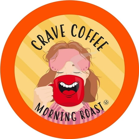 Crave Beverages Morning Roast Coffee Pods - Light Roast for Keurig K Cup Brewers, 100 Count