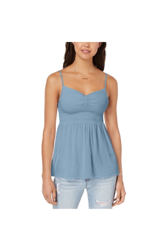 Womens Smocked Cami Tank Top