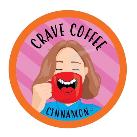 Crave Beverages Flavored Coffee Pods Compatible with K-Cup Brewers, Cinnamon, 40 Count