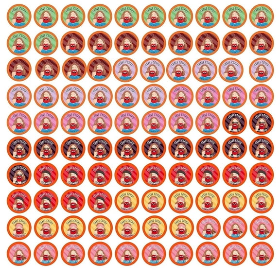 Crave Beverages Coffee Lovers Coffee Pods Variety Pack Sampler - Flavored and Non Flavored, for Keurig K Cup Brewers, 100 Count
