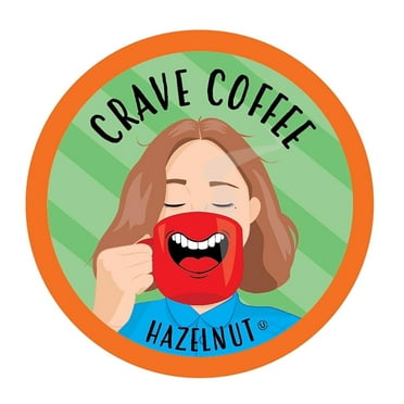 Crave Premium Hazelnut Flavored Coffee Pods for Single-Serve Coffee Brewers, 100 Ct