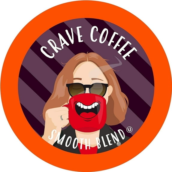 Crave Beverages Smooth Blend Coffee Pods - Colombian, Medium Roast for Keurig K Cup Brewers, 100 Count