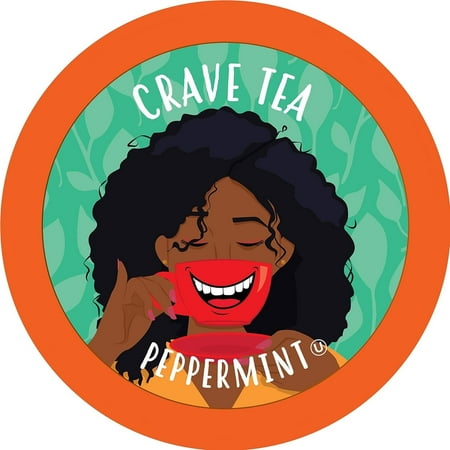 Crave Tea Peppermint Tea Pods Peppermint Infused Herbal Tea Pods for Relaxation, 100 Pc