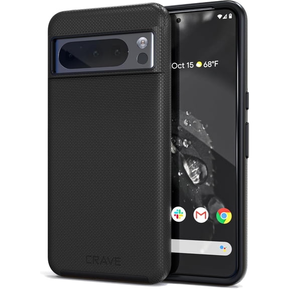 Crave for Google Pixel 8 Pro Case, Shockproof Protection Dual Layer Case (6.7 inch) - Black