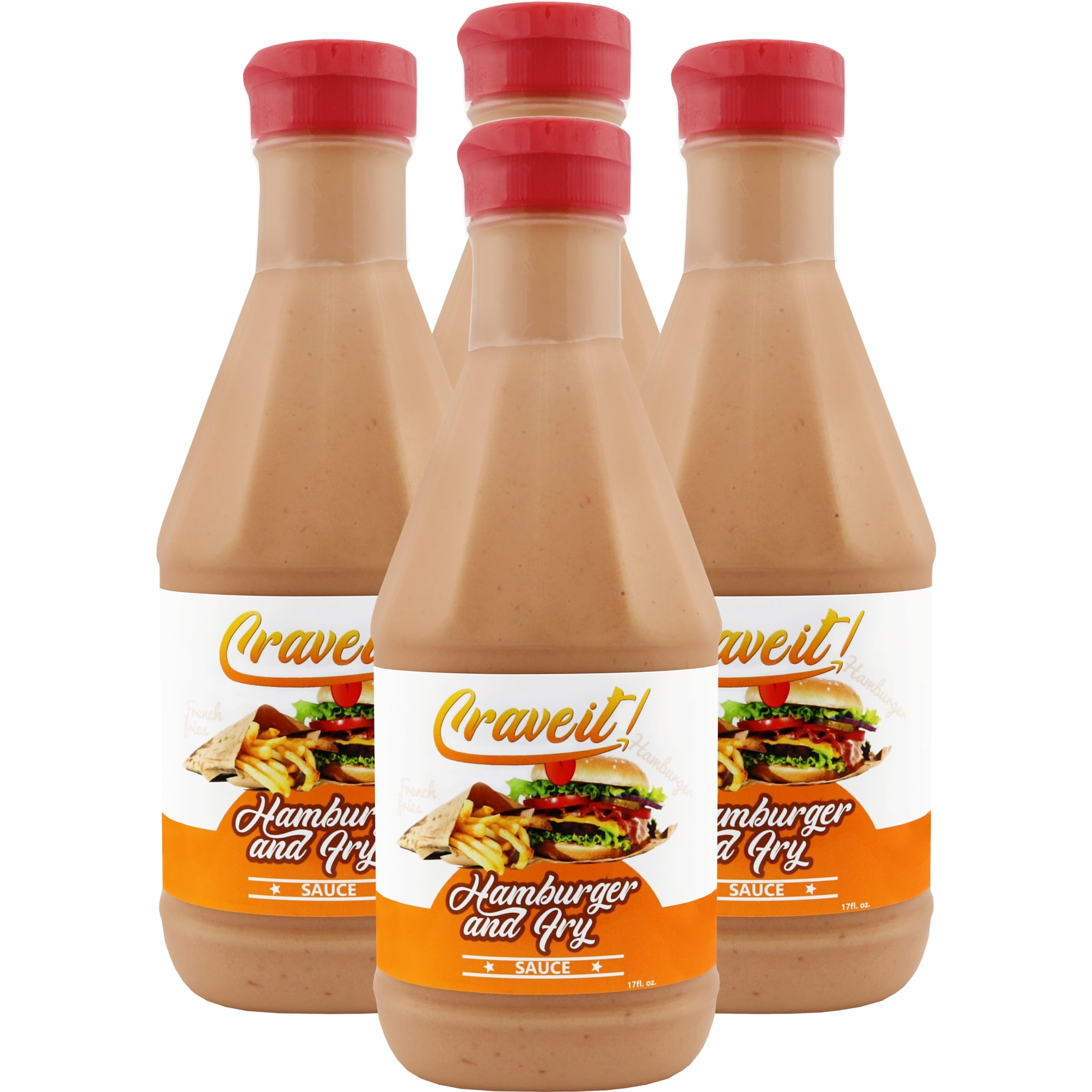 Crave it Hamburger and Fry Sauce - Add Flavor to French Fries and Burgers - 4 Pack